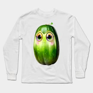 Spectacle Slice - The Adorkable Cucumber! Long Sleeve T-Shirt